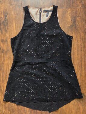 BCBGMAXAZRIA Sleeveless Black top in X-Small